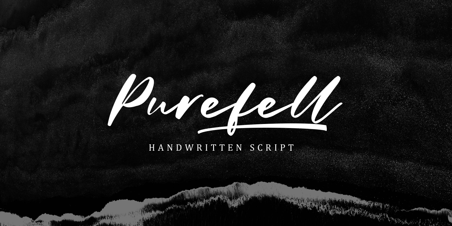 Пример шрифта Purefell Script